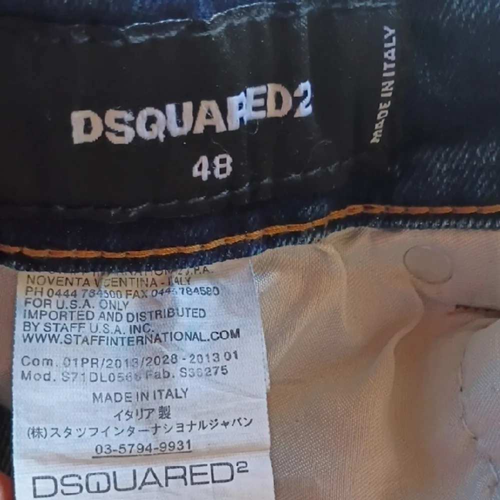 DSQUARED2 Men's Distressed Patches Blue Jeans Size EU 48